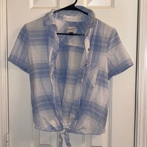 Cropped Plaid Shirt